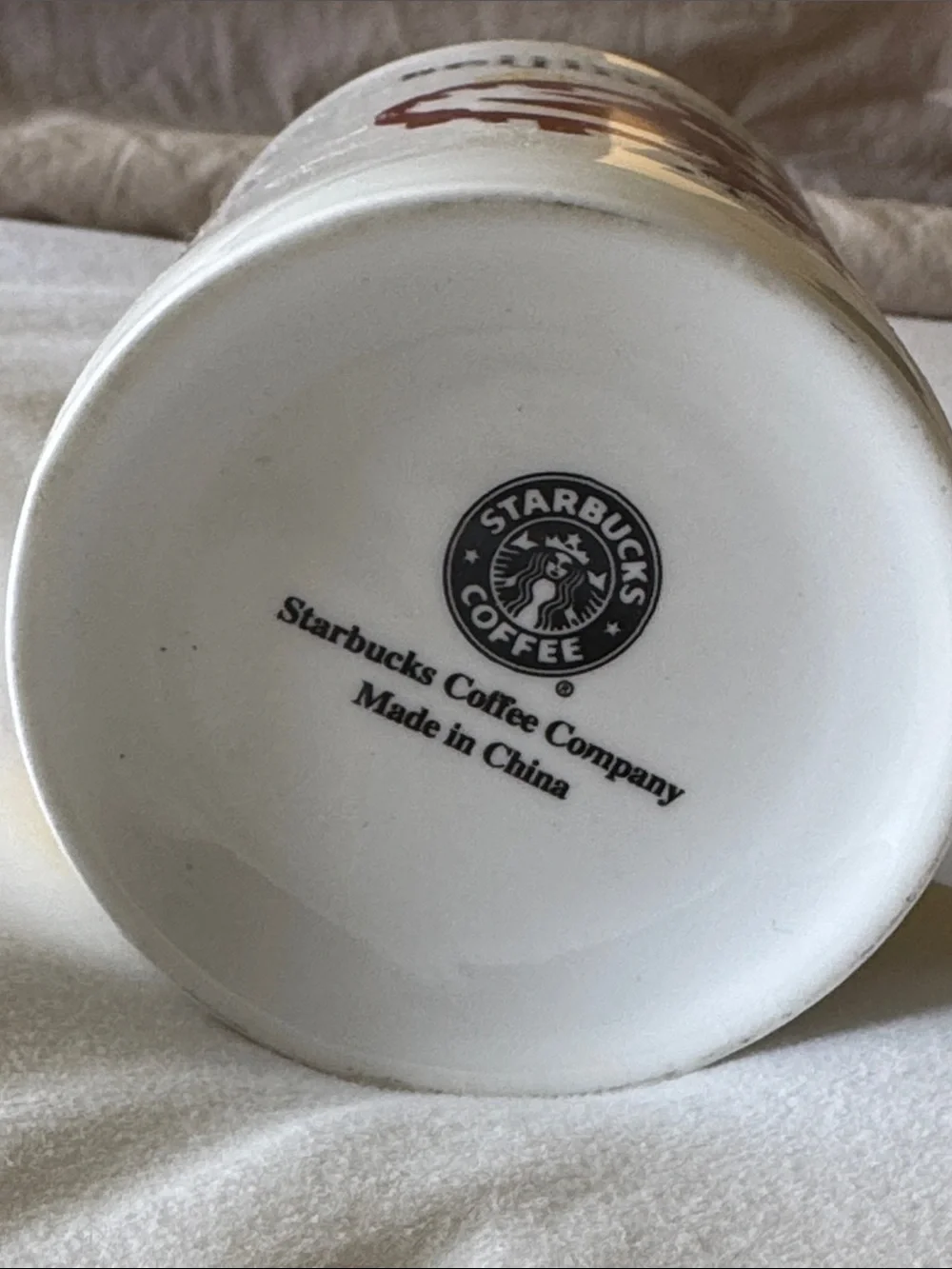 STARBUCKS BEIJING RED DRAGON DESTINATION MUG 12 OZ